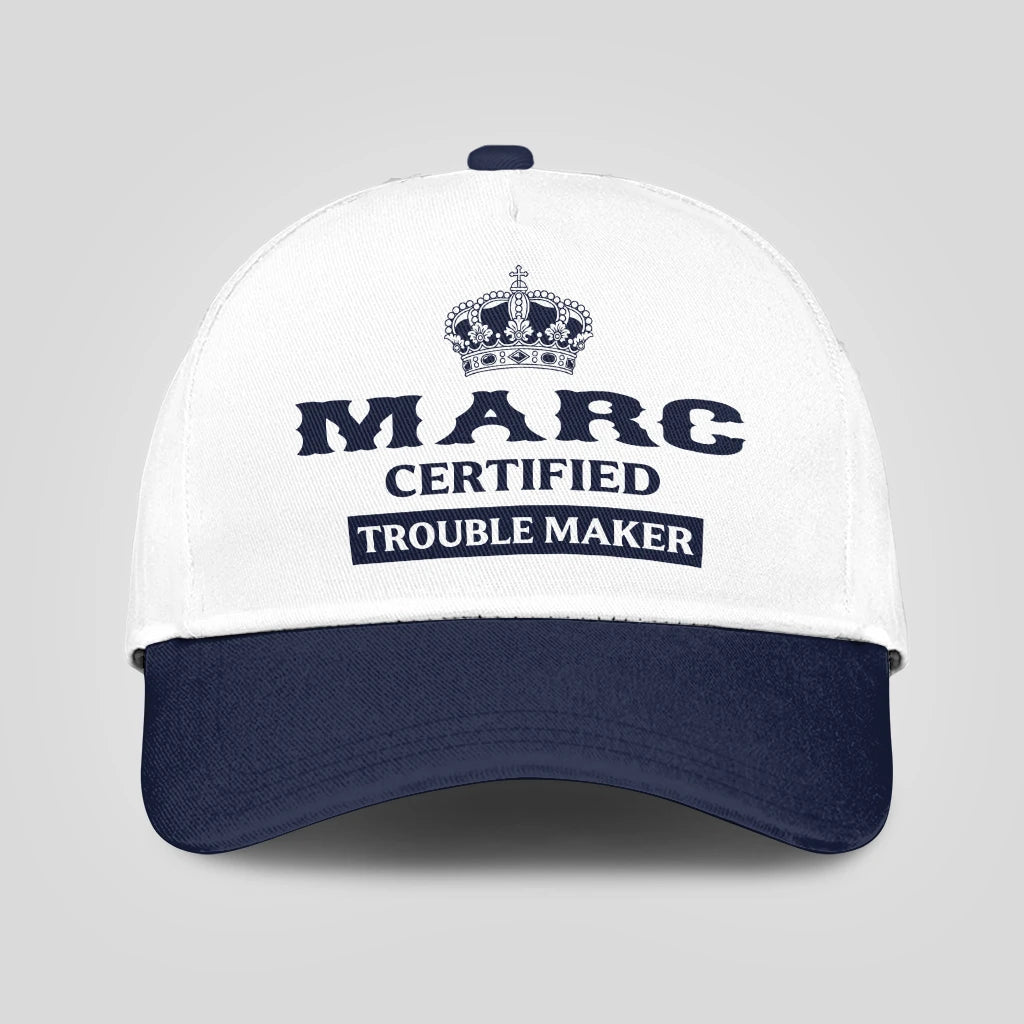 Certified Your Name Trouble Maker Washed Cap MARC 13K1 C148PF