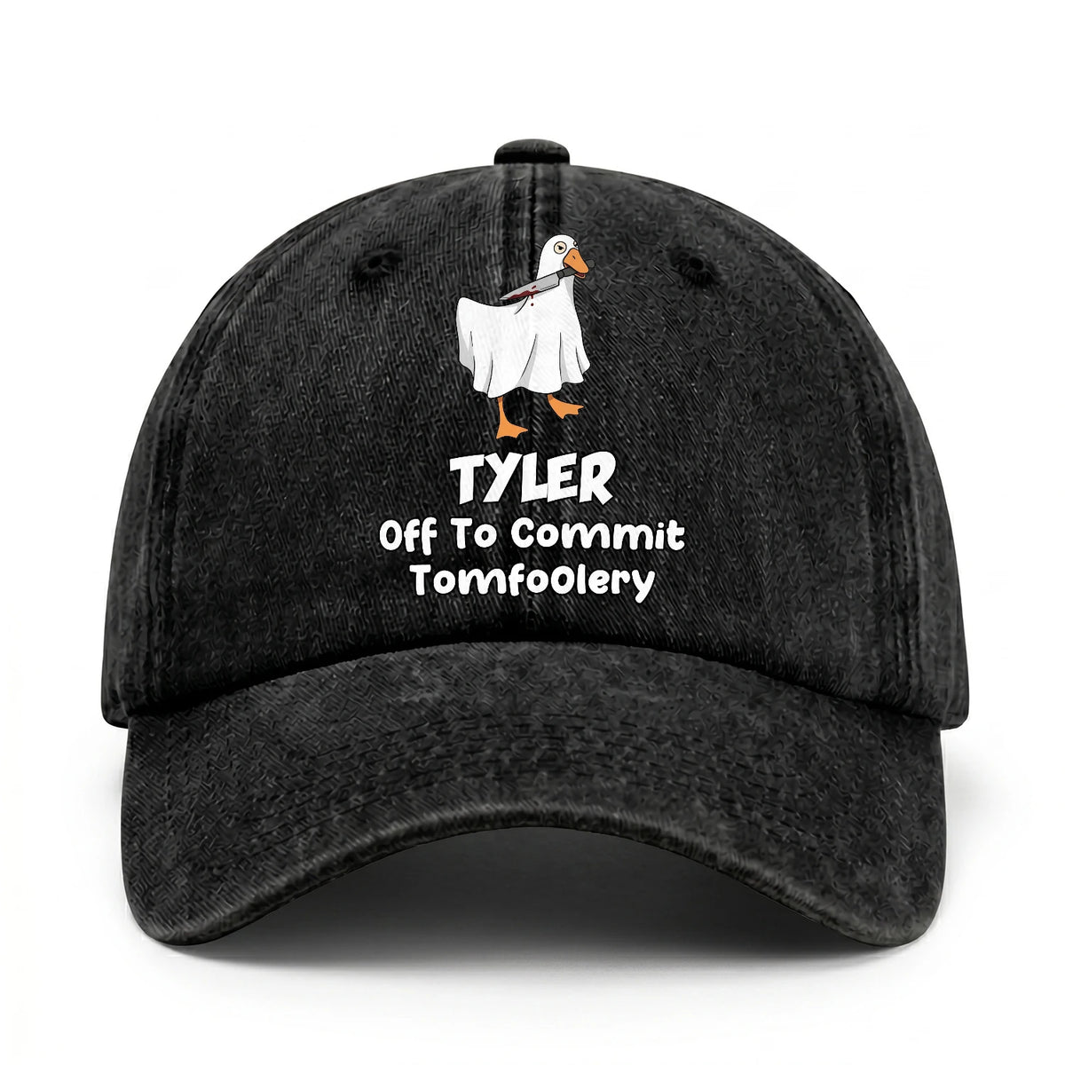 Off To Commit Tomfoolery Funny Goose Washed Cap TYLER 13K1 C131PF