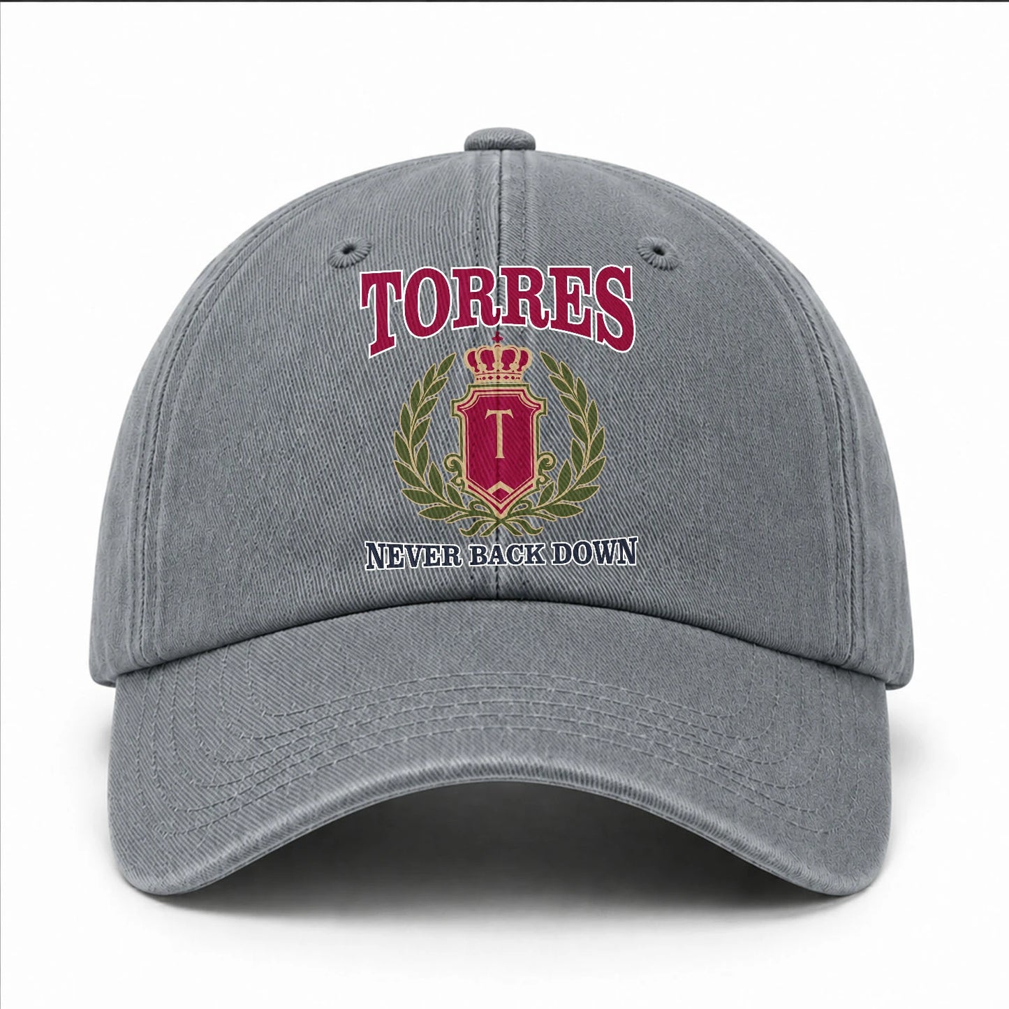 Your Name Never Back Down Royal Washed Cap TORRES 13K1 C77PF