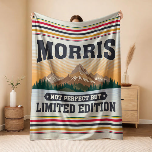Not Perfect But Limited Edition Vintage Mountain Fleece Blanket MORRIS 13K1 BK45