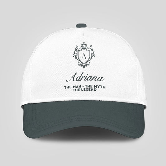 The Man The Myth The Legend Elegant Gray And White Cap ADRIANA 13K1 C170PF