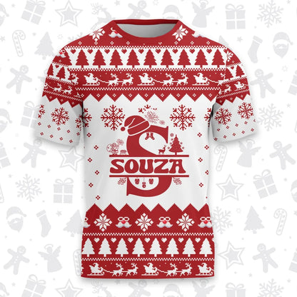 SOUZA Personalized Christmas T-Shirt Pajama Set - Holiday Gift Outfit 13K1-CR2