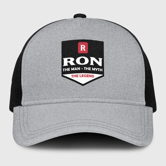 The Man The Myth The Legend Gray Mesh Cap RON 13K1 C189PF