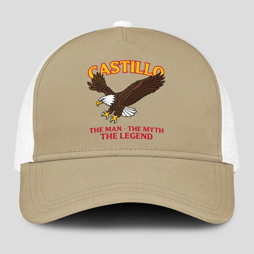 The Man The Myth The Legend Eagle Khaki Mesh Cap CASTILLO 13K1 C210PF