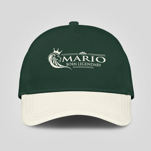 Born Legendary Lion Logo Sage Green And Beige Cap MARIO 13K1 C182PF