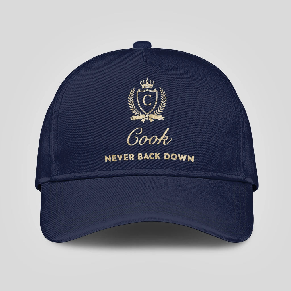 Never Back Down Luxury Crest Navy Cap COOK 13K1 C167PF