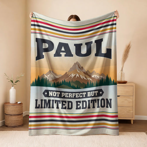 Not Perfect But Limited Edition Vintage Mountain Fleece Blanket PAUL 13K1 BK45