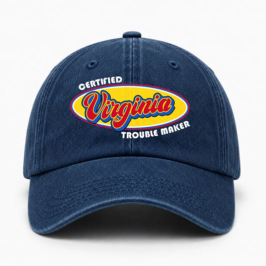 Certified Your Name Trouble Maker Washed Cap VIRGINIA 13K1 C73PF