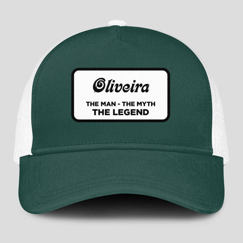 The Man The Myth The Legend Green And White Mesh Cap OLIVEIRA 13K1 C198PF