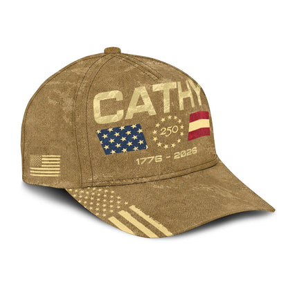 CATHY 13K1-C14PF 250th Anniversary Patriotic Baseball Cap 1776–2026