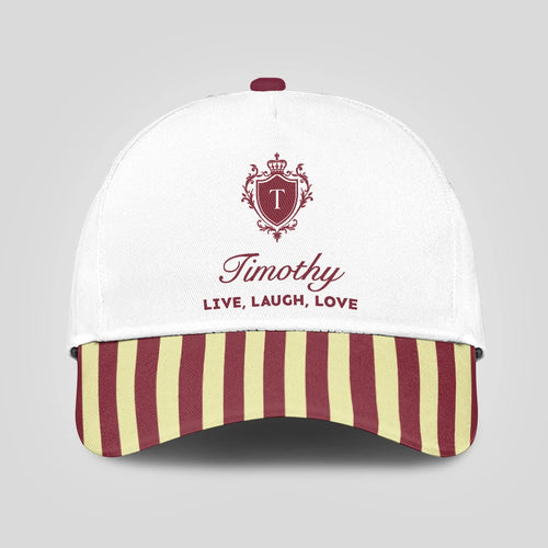 Live Laugh Love Burgundy And Yellow Cap TIMOTHY 13K1 C120PF