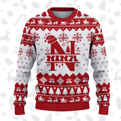 NINA Personalized Christmas Pajama Set - Holiday Gift Outfit 13K1-CR2