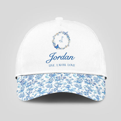 Live Laugh Love Blue Flowers Cap JORDAN 13K1 C50PF