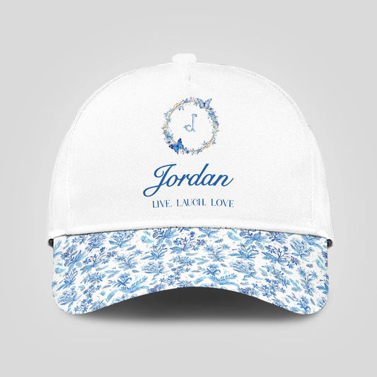 Live Laugh Love Blue Flowers Cap JORDAN 13K1 C50PF