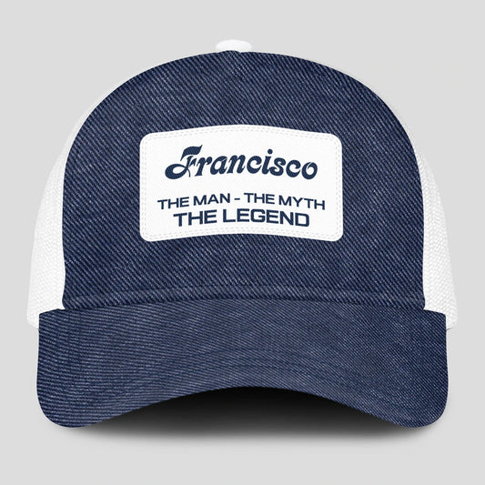 The Man The Myth The Legend Blue Denim Mesh Cap FRANCISCO 13K1 C194PF