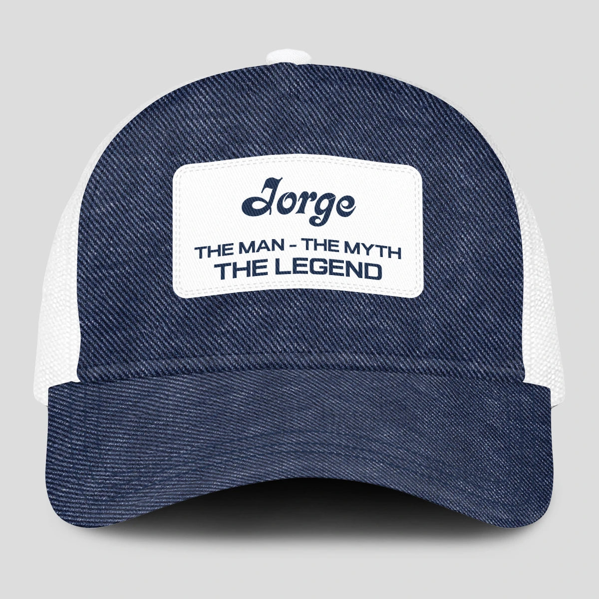 The Man The Myth The Legend Blue Denim Mesh Cap JORGE 13K1 C194PF
