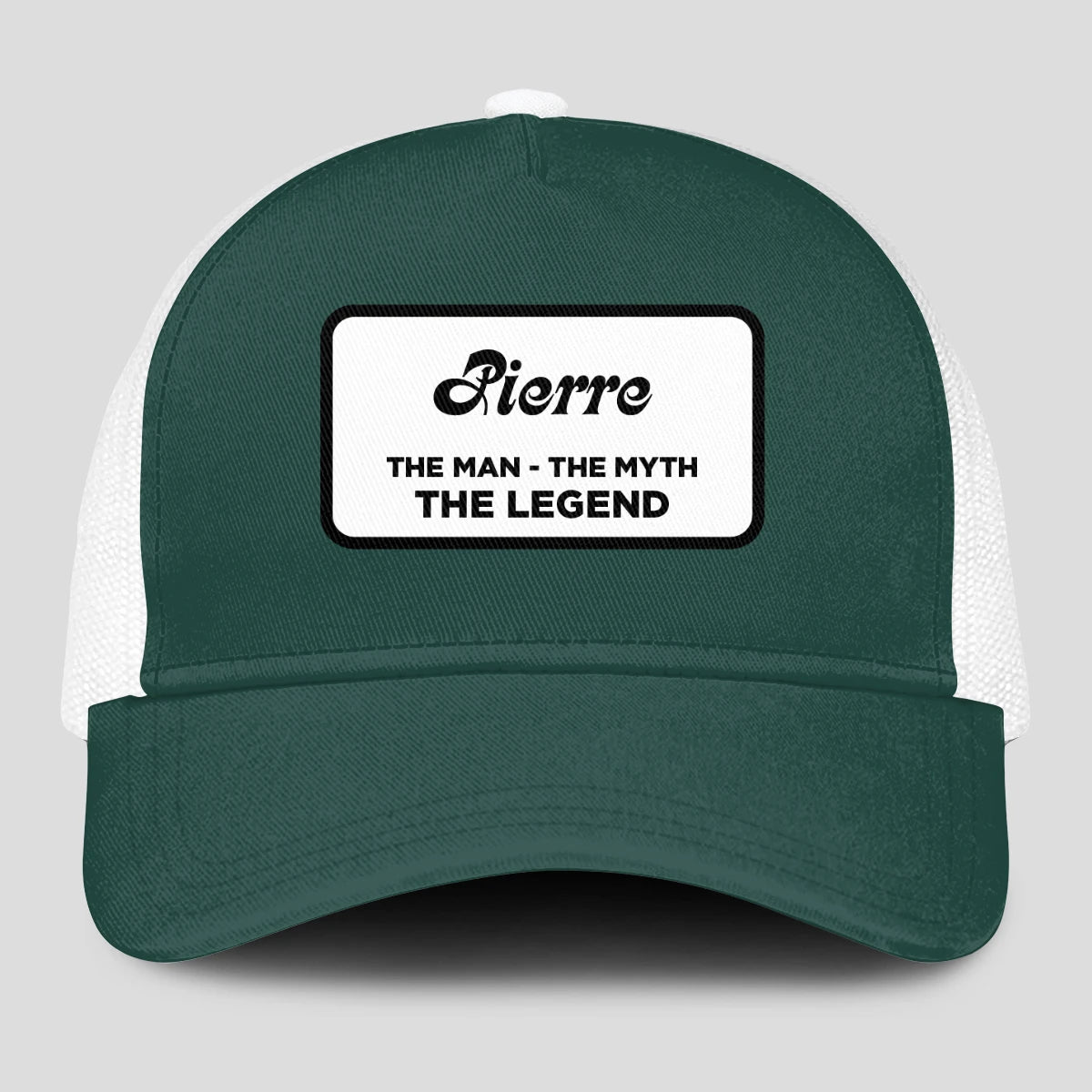 The Man The Myth The Legend Green And White Mesh Cap PIERRE 13K1 C198PF