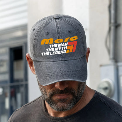 The Man The Myth The Legend With Logo Washed Cap MARC 13K1 C72PF