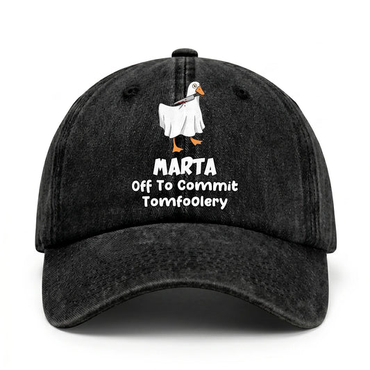 Off To Commit Tomfoolery Funny Goose Washed Cap MARTA 13K1 C131PF