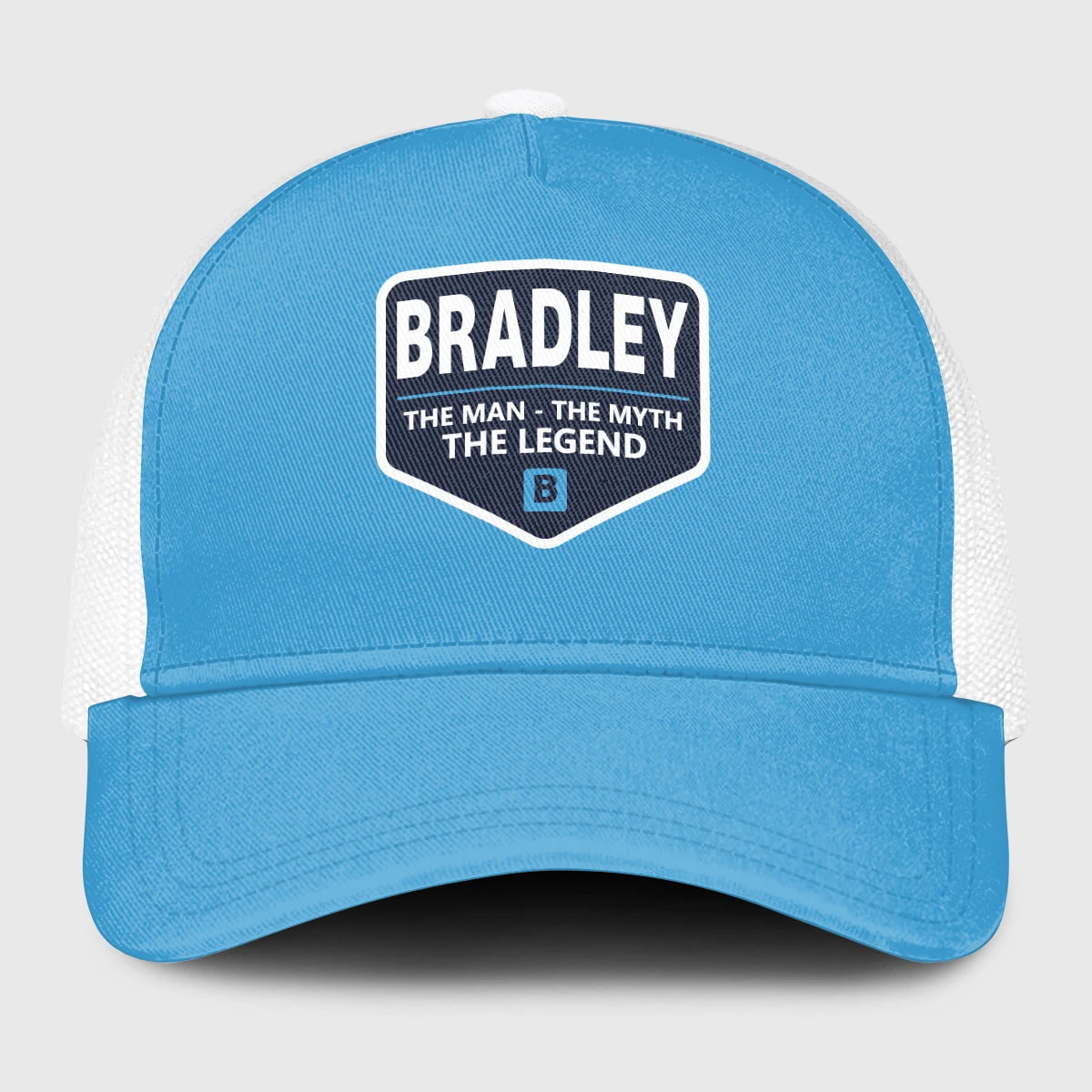 The Man The Myth The Legend Light Blue Mesh Cap BRADLEY 13K1 C190PF