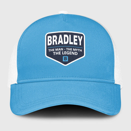 The Man The Myth The Legend Light Blue Mesh Cap BRADLEY 13K1 C190PF