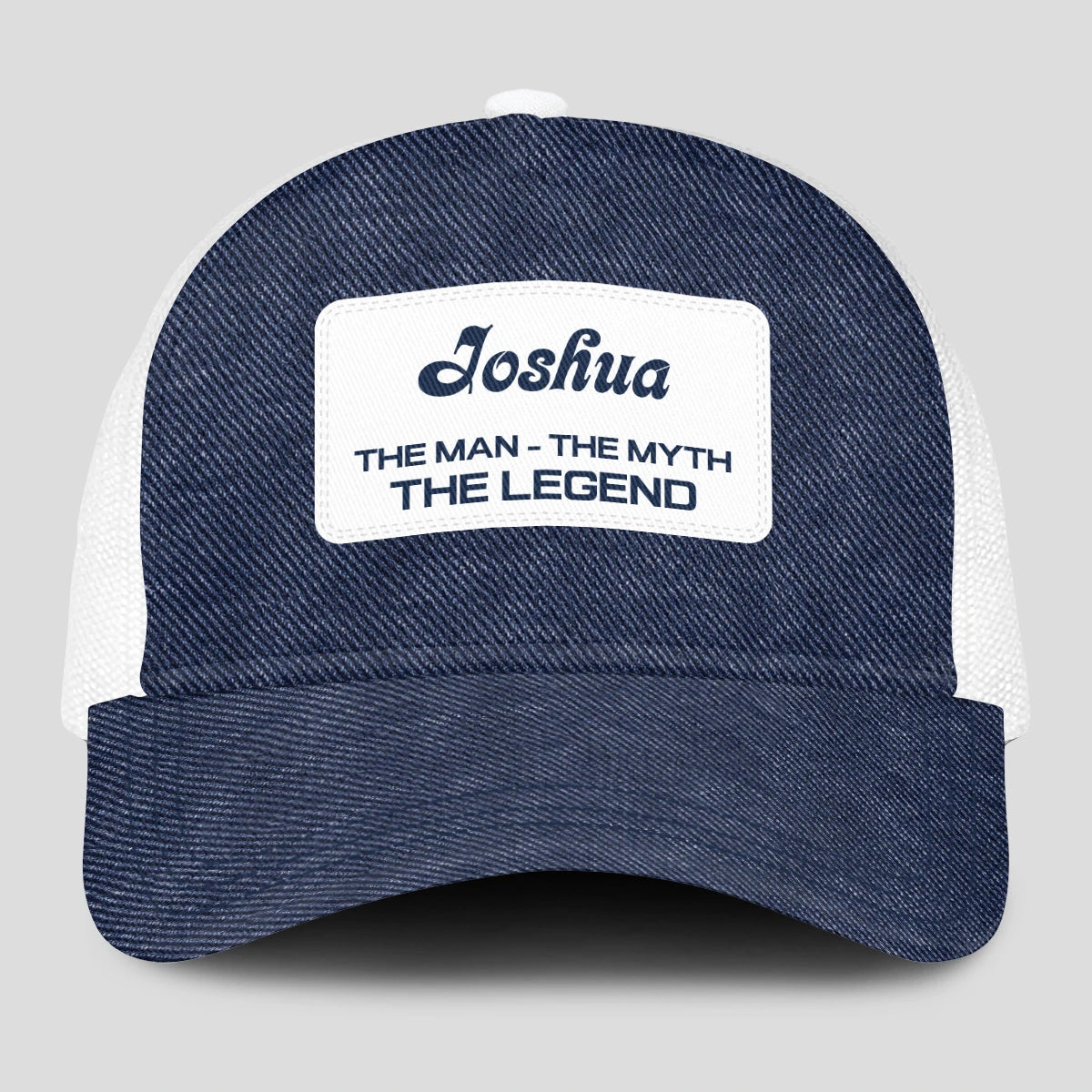 The Man The Myth The Legend Blue Denim Mesh Cap JOSHUA 13K1 C194PF
