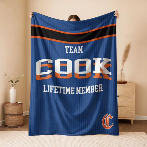 Team Your Name Lifetime Member Basketball Fleece Blanket COOK 13K1 BK47