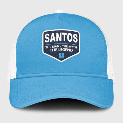 The Man The Myth The Legend Light Blue Mesh Cap SANTOS 13K1 C190PF