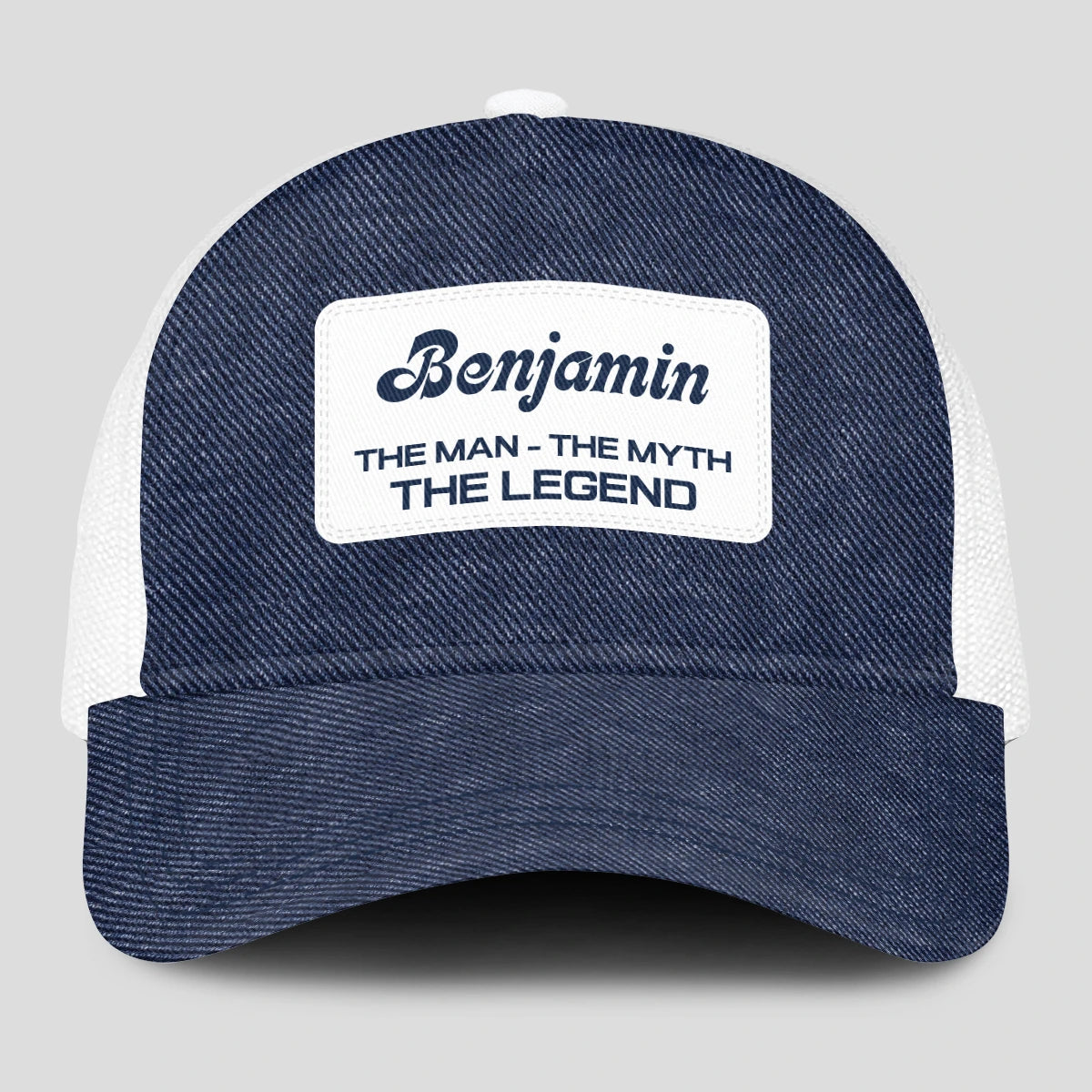The Man The Myth The Legend Blue Denim Mesh Cap BENJAMIN 13K1 C194PF