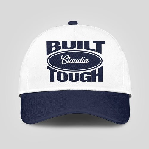 Built Your Name Tough Slogan Blue And White Cap CLAUDIA 13K1 C95PF
