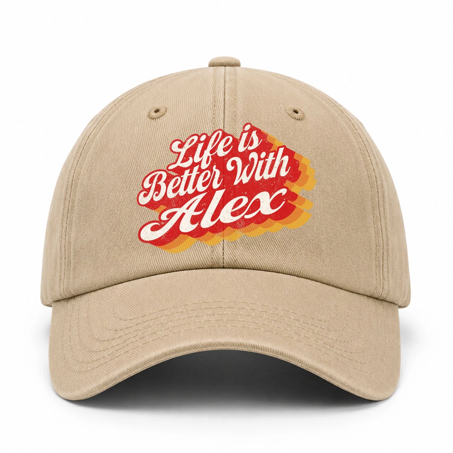 Life Is Better With Your Name Vintage Washed Cap ALEX 13K1 C67PF