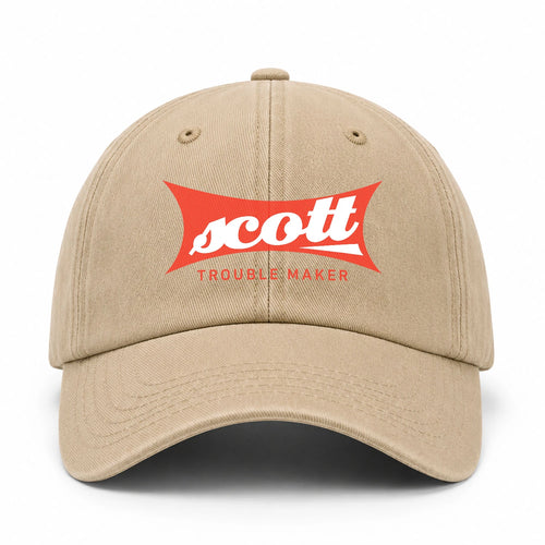 Trouble Maker Red Logo Washed Cap SCOTT 13K1 C78PF