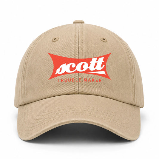 Trouble Maker Red Logo Washed Cap SCOTT 13K1 C78PF