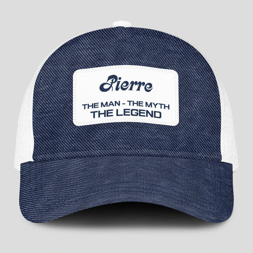 The Man The Myth The Legend Blue Denim Mesh Cap PIERRE 13K1 C194PF