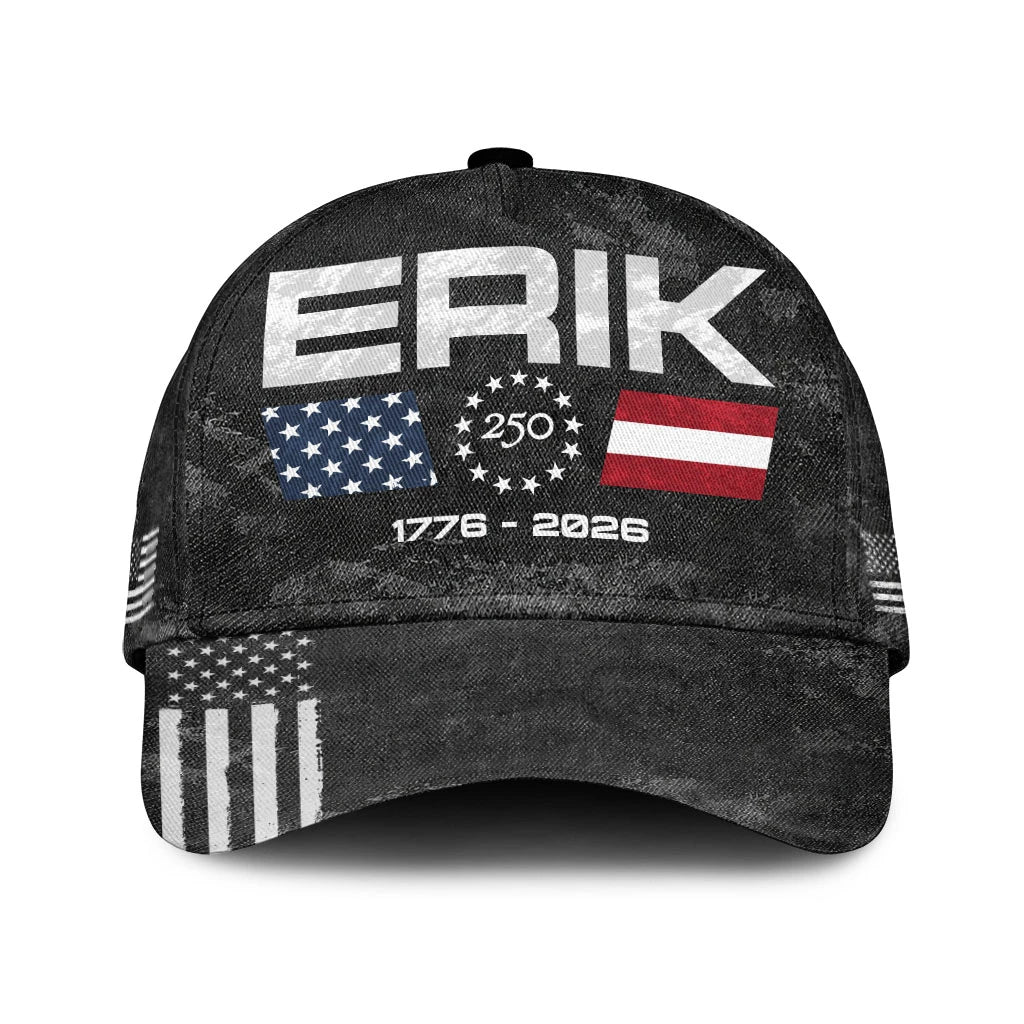 ERIK 13K1-C13PF 250th Anniversary Patriotic Baseball Cap 1776–2026