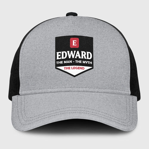 The Man The Myth The Legend Gray Mesh Cap EDWARD 13K1 C189PF