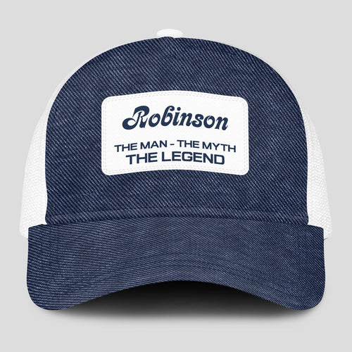 The Man The Myth The Legend Blue Denim Mesh Cap ROBINSON 13K1 C194PF