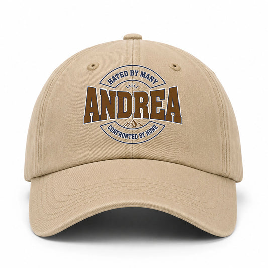 Hated By Many Confronted By None Washed Cap ANDREA 13K1 C36PF