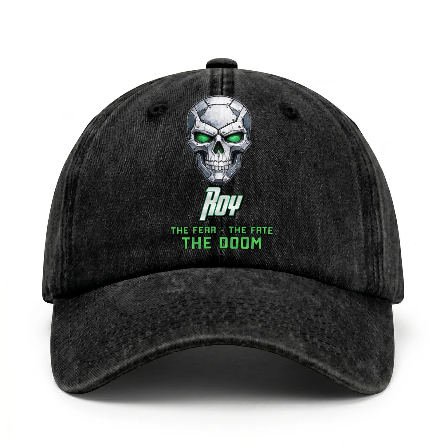 The Fear The Fate The Doom Skull Washed Cap ROY 13K1 C99PF