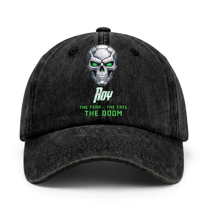 The Fear The Fate The Doom Skull Washed Cap ROY 13K1 C99PF