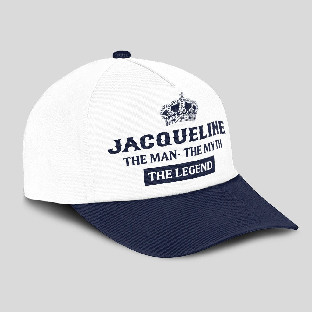 The Man The Myth The Legend King Crown Blue And White Cap JACQUELINE 13K1 C147PF