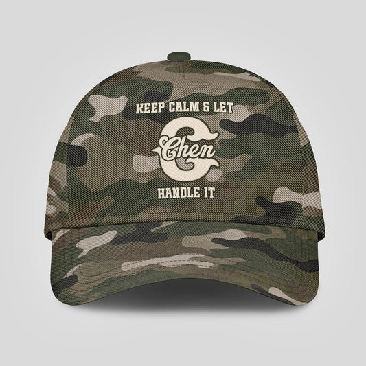 Keep Calm & Let Your Name Handle It Camo Cap CHEN 13K1 C174PF