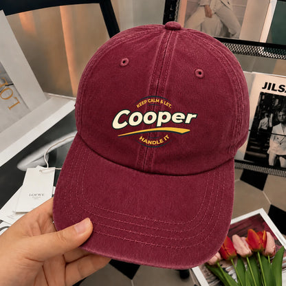Keep Calm & Let Your Name Handle It Burgundy Washed Cap COOPER 13K1 C105PF