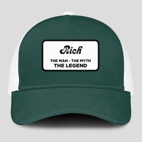 The Man The Myth The Legend Green And White Mesh Cap RICH 13K1 C198PF
