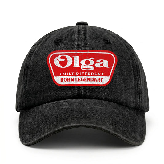 Built Different Born Legendary Red Logo Washed Cap OLGA 13K1 C63PF