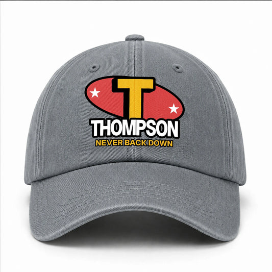 Never Back Down With Your Name And Initial Letter Washed Cap THOMPSON 13K1 C82PF