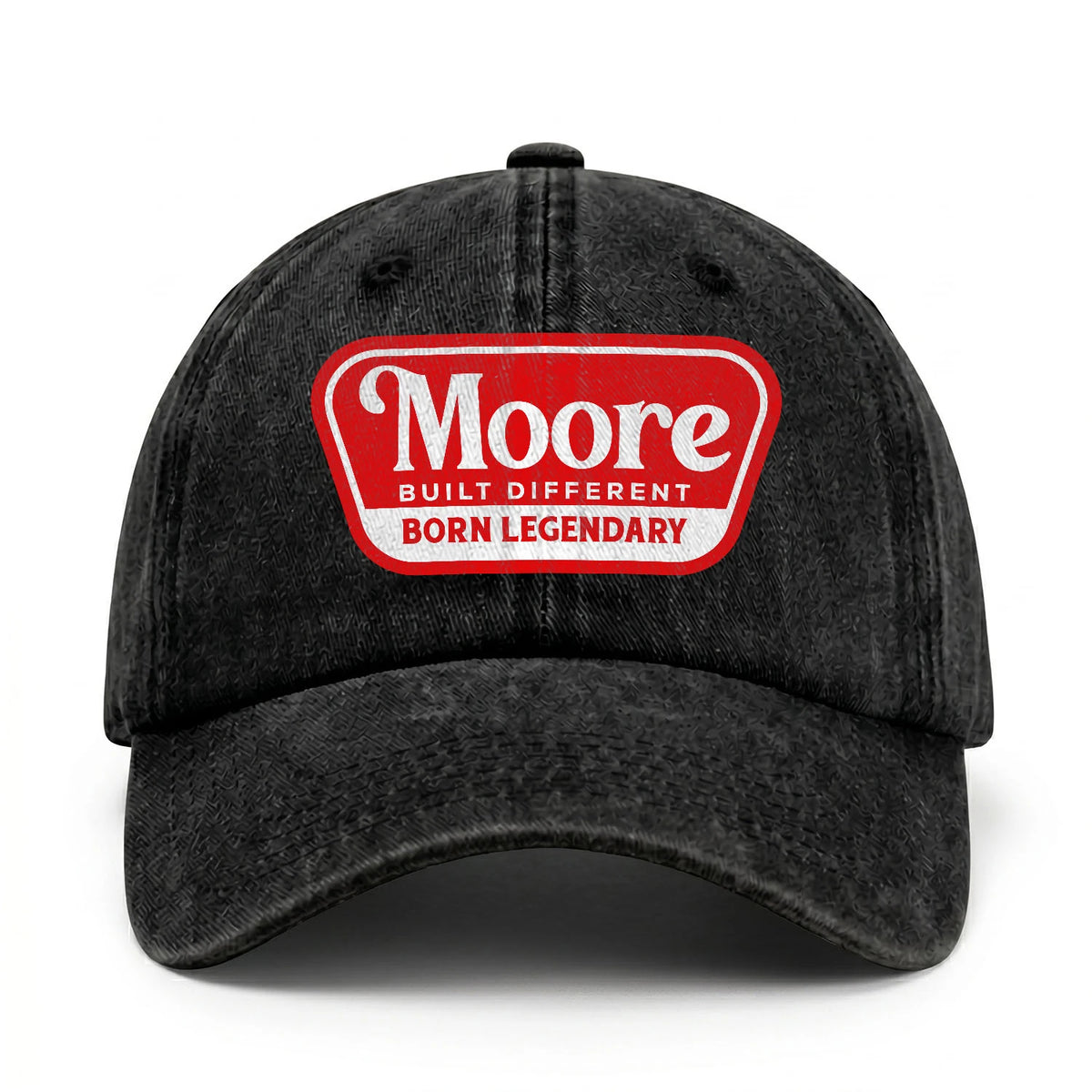 Built Different Born Legendary Red Logo Washed Cap MOORE 13K1 C63PF