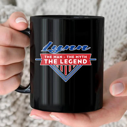 The Man The Myth The Legend Red And Blue Logo Mug LYNN 13K1 MG34