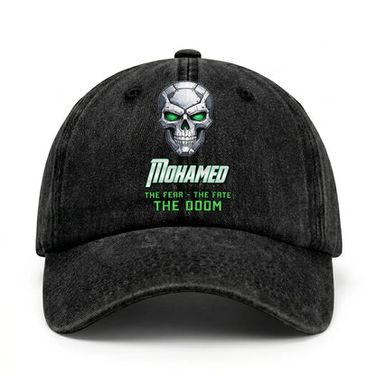 The Fear The Fate The Doom Skull Washed Cap MOHAMED 13K1 C99PF