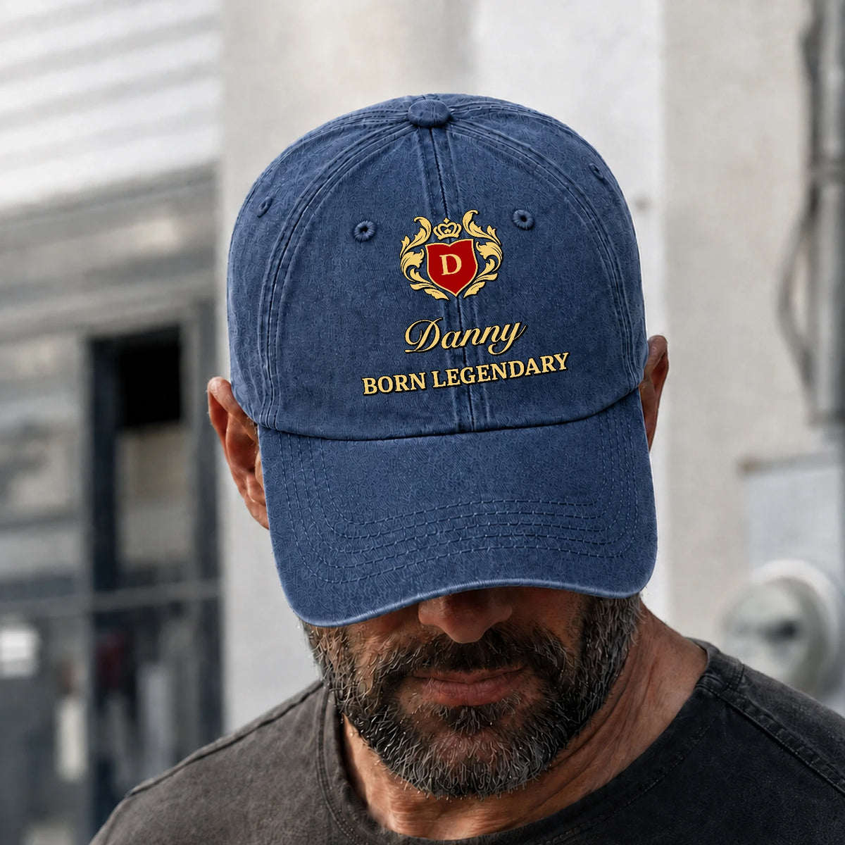 Born Legendary Royal Blue Washed Cap DANNY 13K1 C183PF